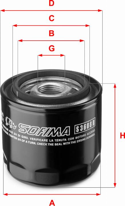 Sofima S 3608 R - Масляный фильтр autodnr.net