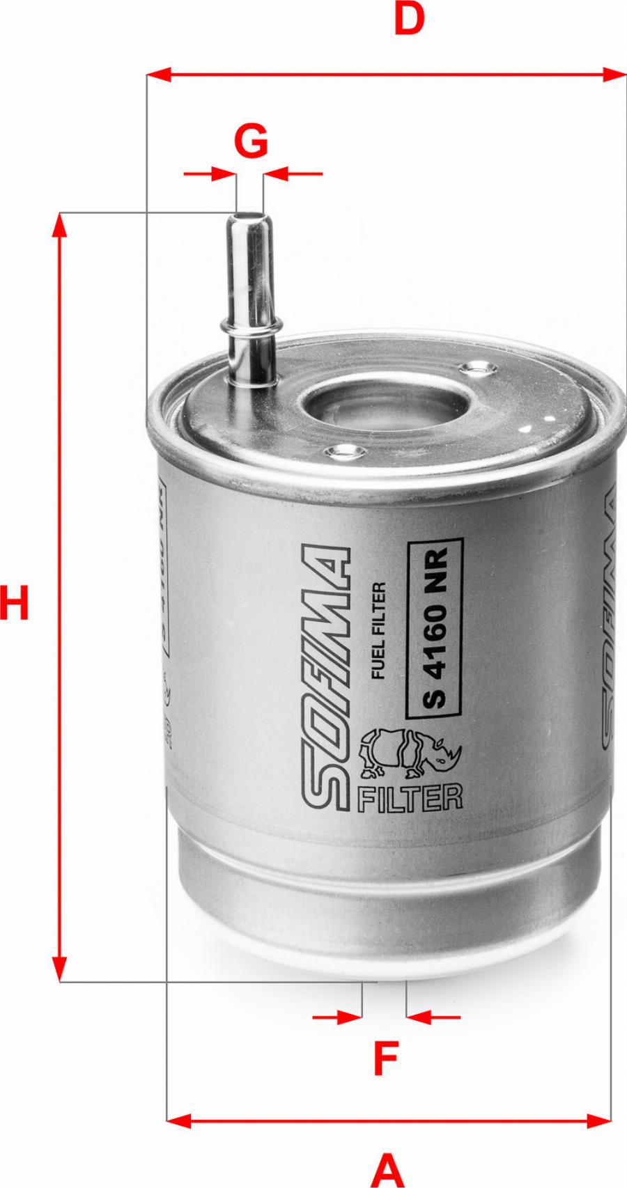 Sofima S 4160 NR - Паливний фільтр autocars.com.ua