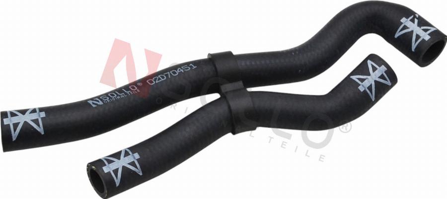 SOLLO 02D70451 - Шланг радіатора autocars.com.ua
