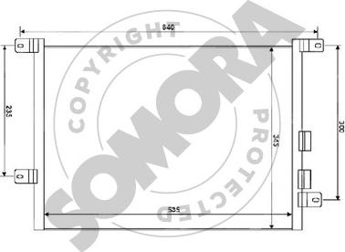 Somora 010160A - Конденсатор, кондиціонер autocars.com.ua