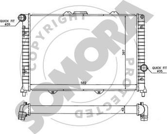 Somora 011240D - Радіатор, охолодження двигуна autocars.com.ua