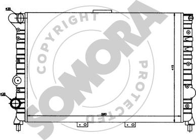 Somora 011240 - Радіатор, охолодження двигуна autocars.com.ua