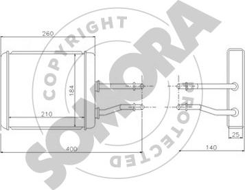 Somora 011250A - Теплообмінник, опалення салону autocars.com.ua