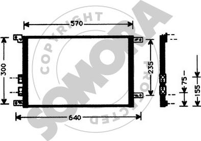 Somora 011260A - Конденсатор, кондиціонер autocars.com.ua