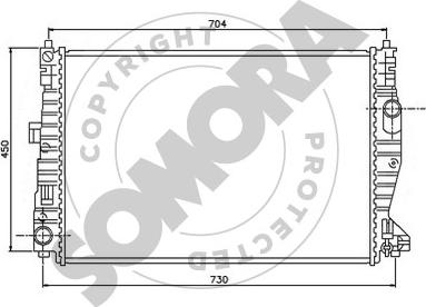 Somora 011440 - Радіатор, охолодження двигуна autocars.com.ua