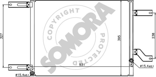 Somora 012160 - Конденсатор, кондиціонер autocars.com.ua