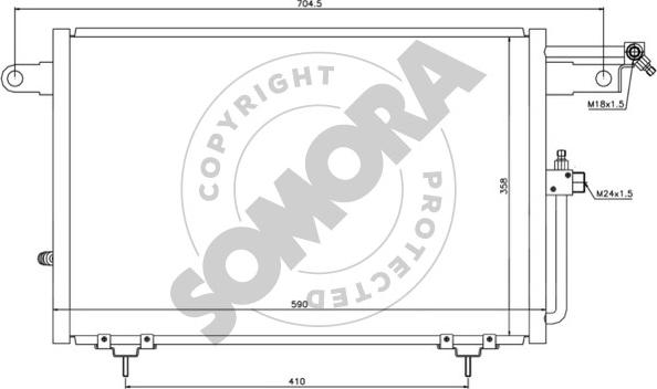Somora 020860A - Конденсатор, кондиціонер autocars.com.ua