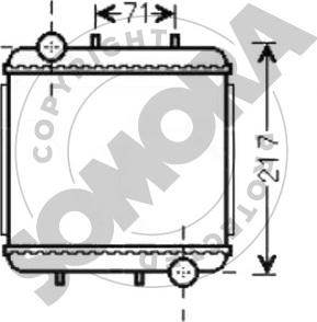 Somora 020940D - Радіатор, охолодження двигуна autocars.com.ua