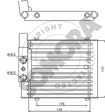 Somora 020966 - Масляний радіатор, автоматична коробка передач autocars.com.ua