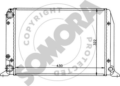 Somora 021141 - Радіатор, охолодження двигуна autocars.com.ua