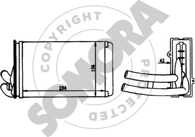 Somora 021150 - Теплообмінник, опалення салону autocars.com.ua