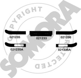 Somora 021233 - Кронштейн щитка номерного знака autocars.com.ua