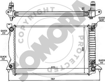 Somora 021540E - Радіатор, охолодження двигуна autocars.com.ua