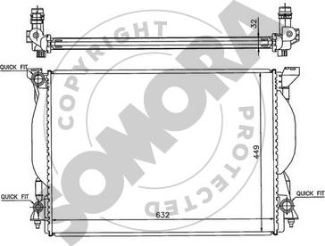 Somora 021540F - Радіатор, охолодження двигуна autocars.com.ua