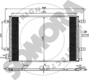 Somora 021660A - Конденсатор, кондиціонер autocars.com.ua