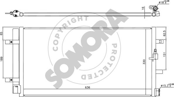 Somora 021760A - Конденсатор, кондиціонер autocars.com.ua