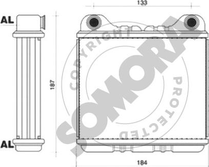 Somora 024050 - Теплообмінник, опалення салону autocars.com.ua