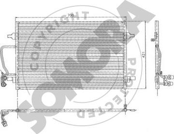 Somora 024060 - Конденсатор, кондиціонер autocars.com.ua