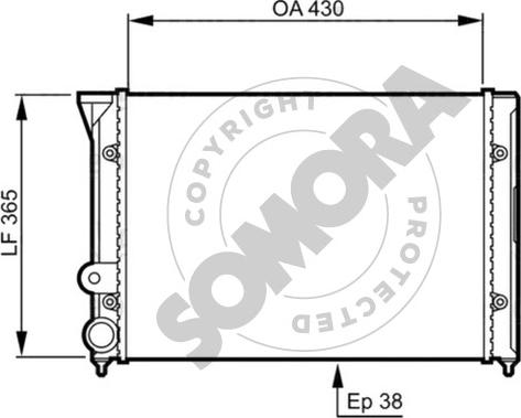 Somora 030140C - Радіатор, охолодження двигуна autocars.com.ua
