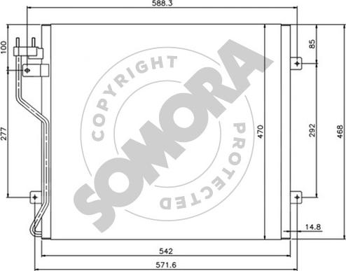 Somora 036160 - Конденсатор кондиционера autodnr.net