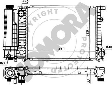 Somora 040340 - Радиатор, охлаждение двигателя autodnr.net