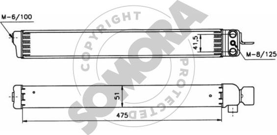 Somora 040365 - Масляний радіатор, рухове масло autocars.com.ua