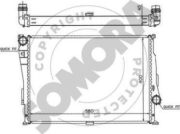 Somora 040540B - Радіатор, охолодження двигуна autocars.com.ua