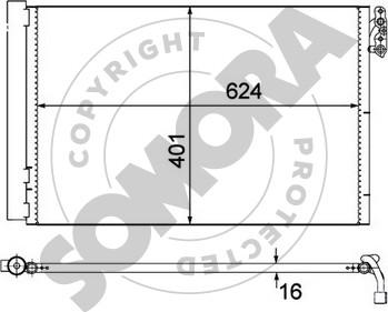 Somora 040760 - Конденсатор, кондиціонер autocars.com.ua