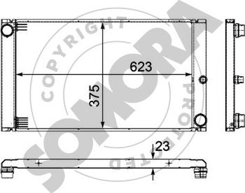 Somora 041340E - Радіатор, охолодження двигуна autocars.com.ua