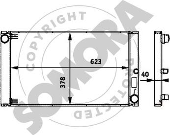 Somora 041340F - Радіатор, охолодження двигуна autocars.com.ua