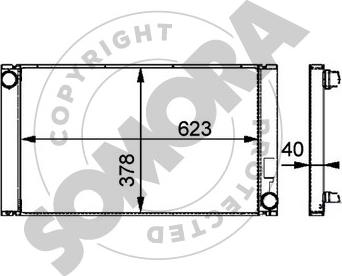 Somora 041340G - Радіатор, охолодження двигуна autocars.com.ua