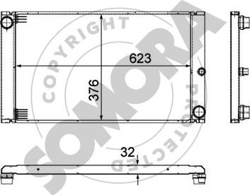 Somora 042340A - Радіатор, охолодження двигуна autocars.com.ua