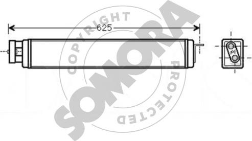Somora 042365 - Масляний радіатор, рухове масло autocars.com.ua