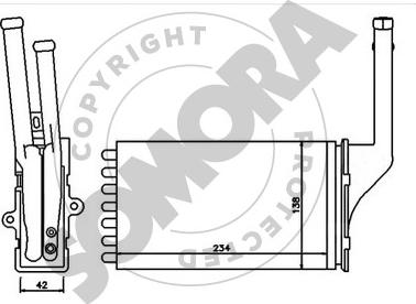 Somora 050250 - Теплообмінник, опалення салону autocars.com.ua