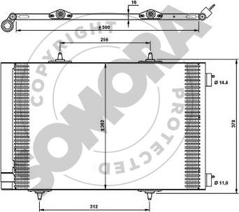 Somora 050460A - Конденсатор, кондиціонер autocars.com.ua