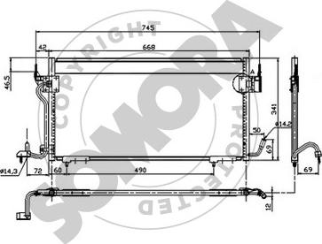 Somora 051260 - Конденсатор, кондиціонер autocars.com.ua