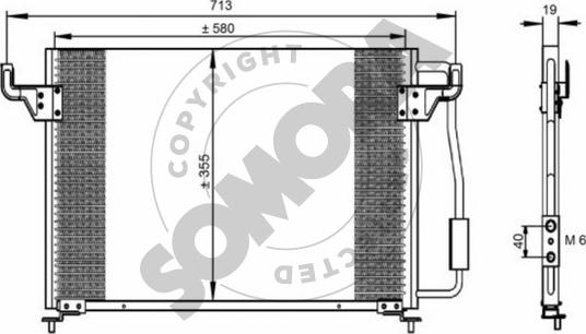 Somora 052060A - Конденсатор, кондиціонер autocars.com.ua
