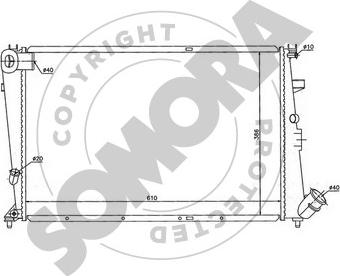 Somora 052240A - Радіатор, охолодження двигуна autocars.com.ua