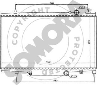 Somora 052340D - Радіатор, охолодження двигуна autocars.com.ua