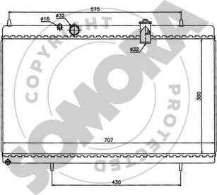 Somora 052340H - Радіатор, охолодження двигуна autocars.com.ua