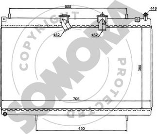 Somora 052340J - Радіатор, охолодження двигуна autocars.com.ua