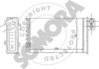Somora 052350 - Теплообмінник, опалення салону autocars.com.ua