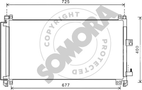 Somora 052560A - Конденсатор, кондиціонер autocars.com.ua