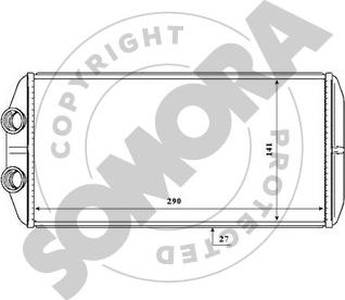 Somora 054350 - Теплообменник, отопление салона autodnr.net