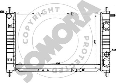 Somora 060040 - Радіатор, охолодження двигуна autocars.com.ua