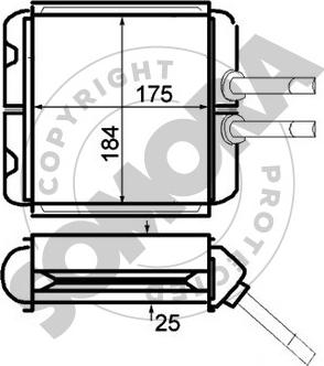 Somora 062050 - Теплообменник, отопление салона autodnr.net