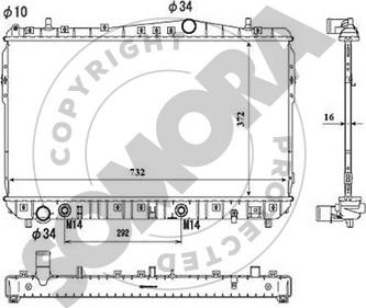 Somora 064040A - Радіатор, охолодження двигуна autocars.com.ua