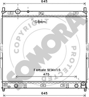 Somora 065040E - Радіатор, охолодження двигуна autocars.com.ua