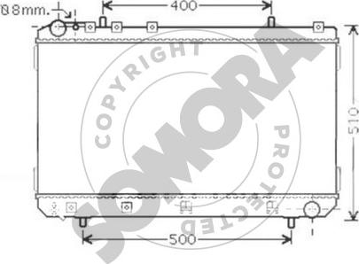 Somora 065340B - Радіатор, охолодження двигуна autocars.com.ua