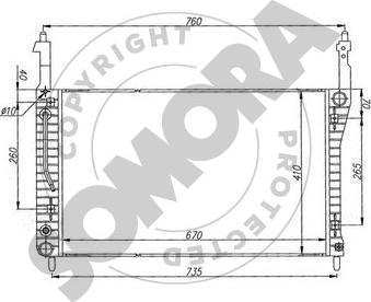 Somora 067040A - Радіатор, охолодження двигуна autocars.com.ua